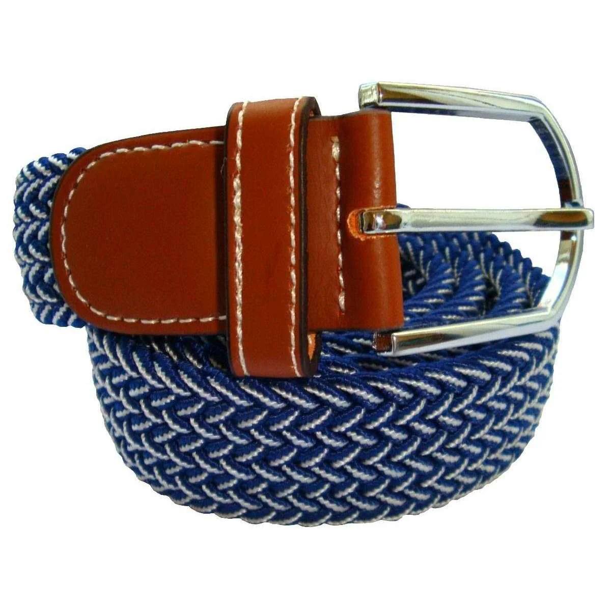 Bassin and Brown Chevron Woven Belt - Blue/White - Image 5