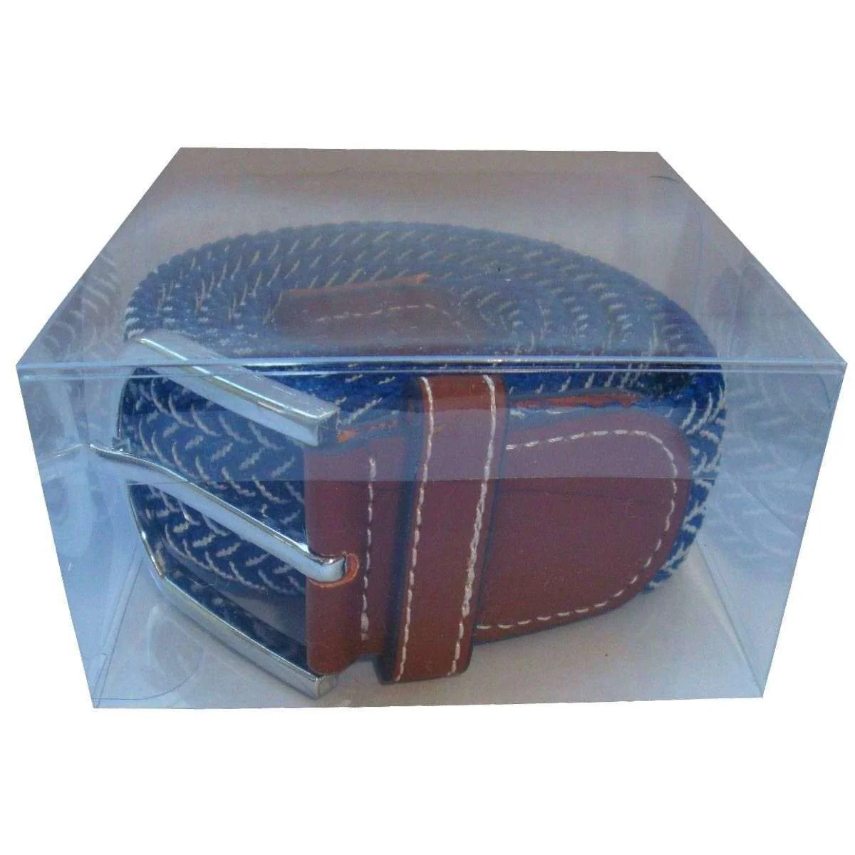 Bassin and Brown Chevron Woven Belt - Blue/White - Image 6