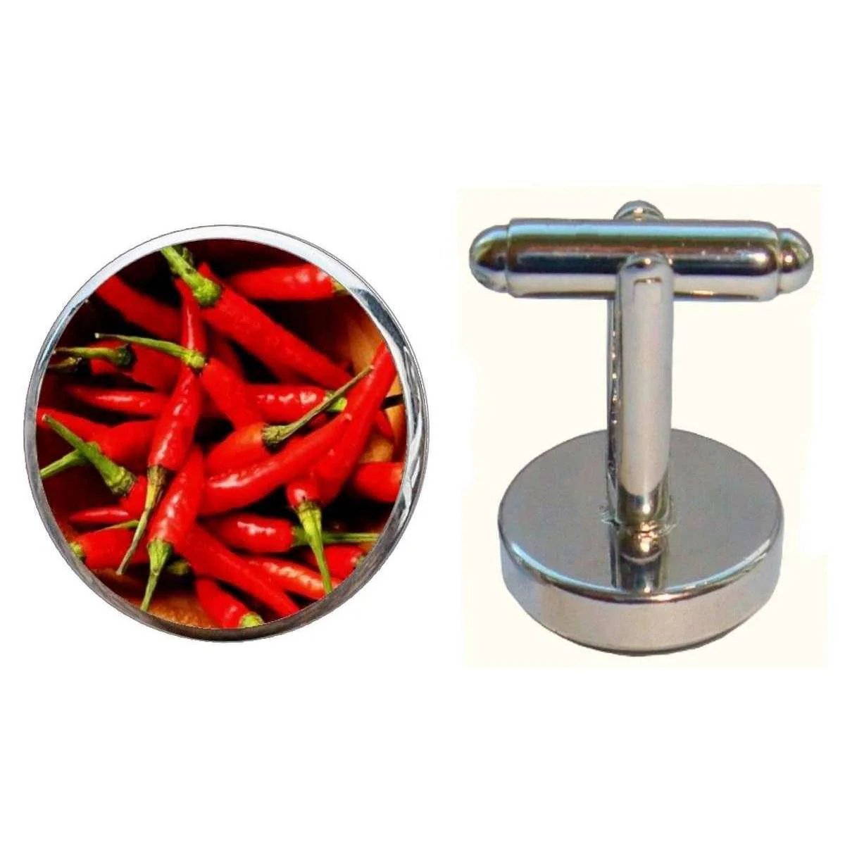 Bassin and Brown Chilli Cufflinks - Red - Image 2