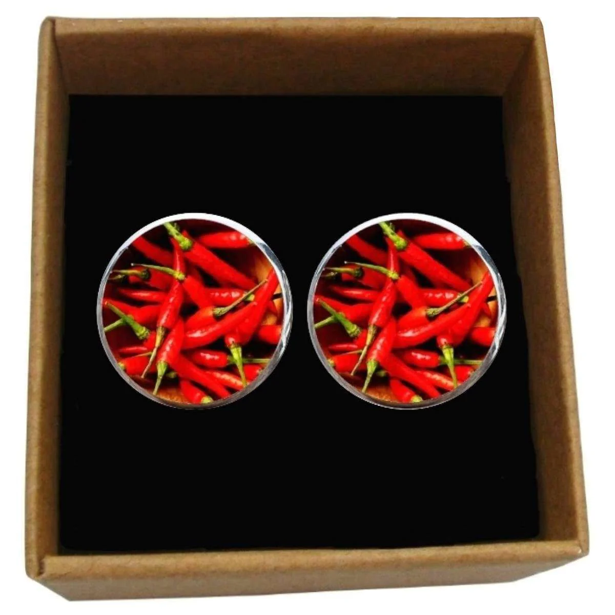 Bassin and Brown Chilli Cufflinks - Red - Image 4