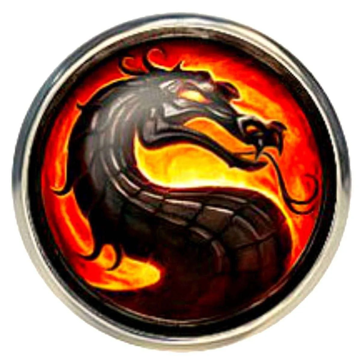 Bassin and Brown Dragon Cufflinks - Black/Gold/Red - Image 4