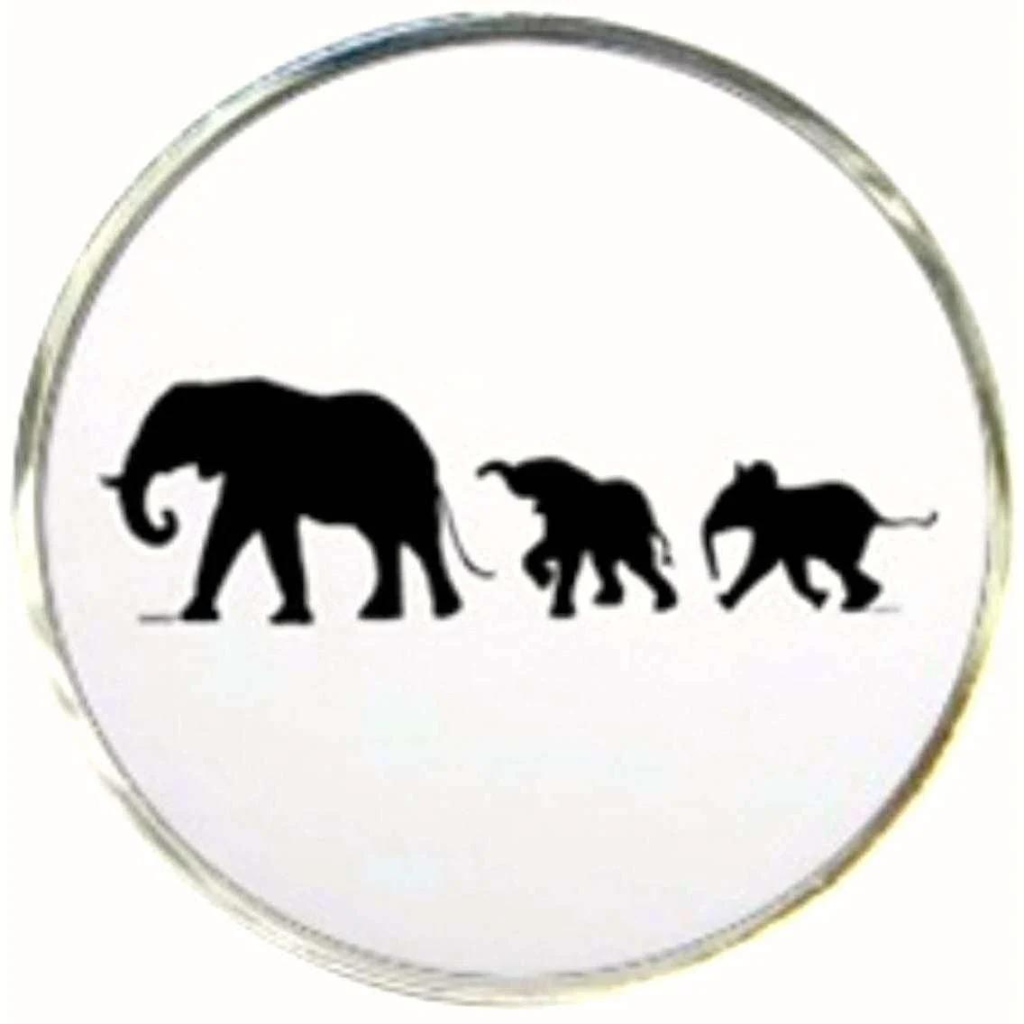 Bassin and Brown Elephant Cufflinks - White/Black - Image 4