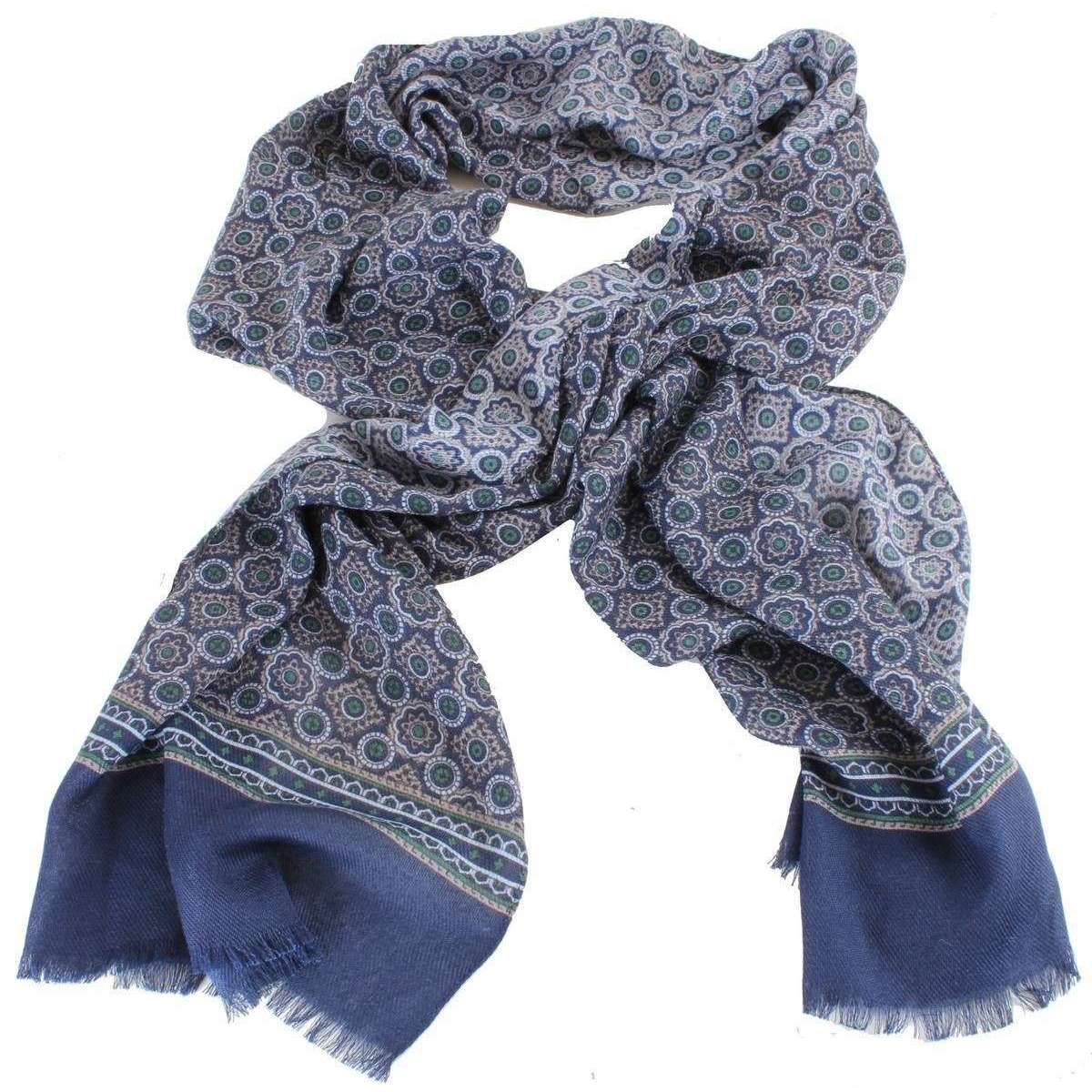 Bassin and Brown Elm Neat Circles Scarf - Navy/Green - Image 2