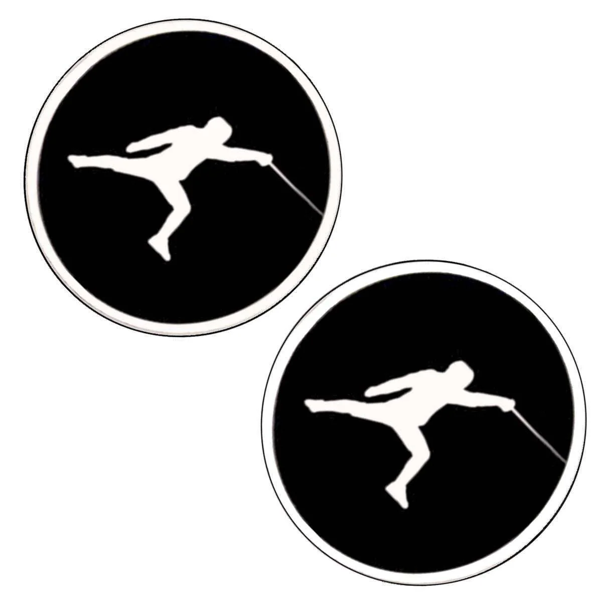 Bassin and Brown Fencing Cufflinks - Black/White - Image 3