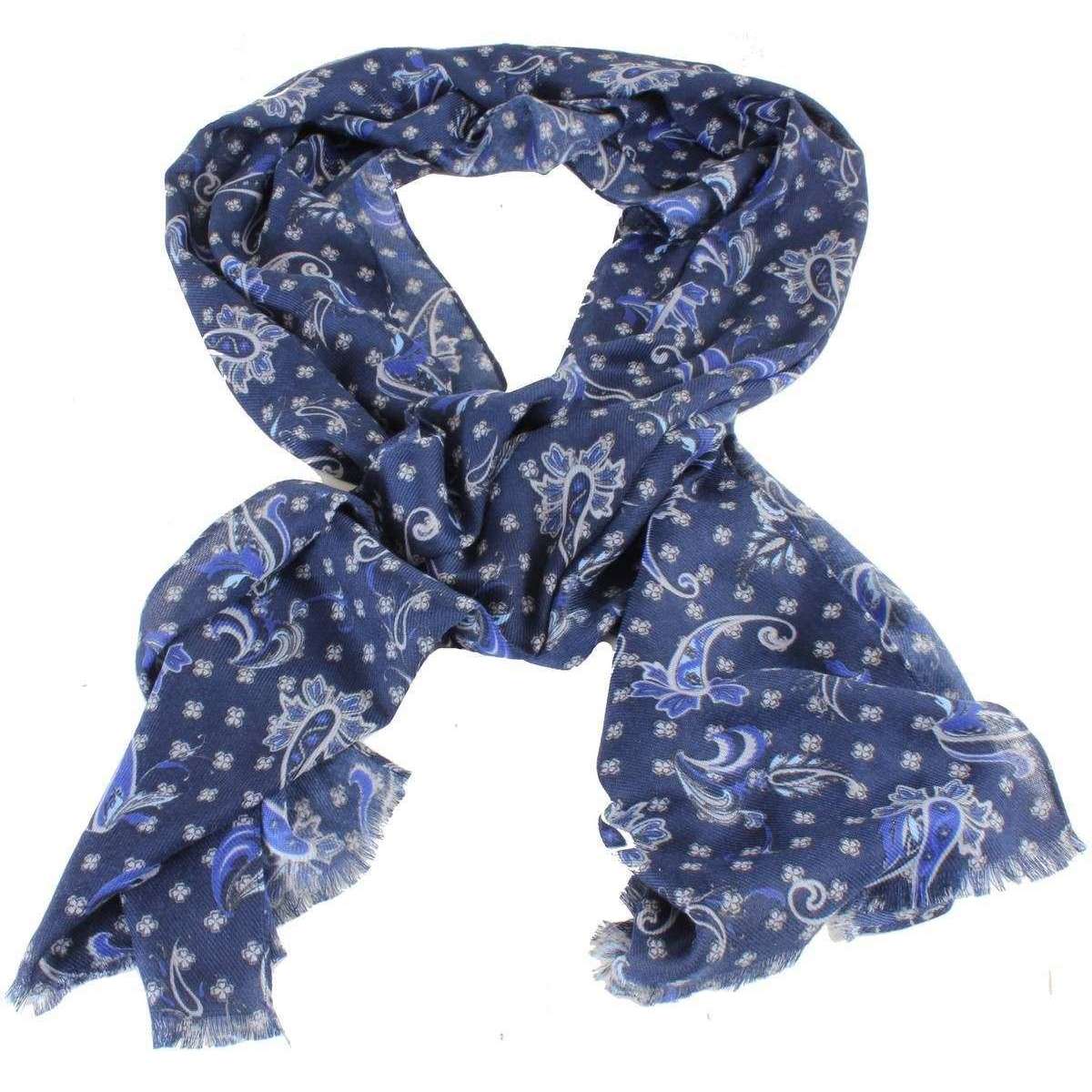 Bassin and Brown Finney Paisley Scarf - Navy - Image 2