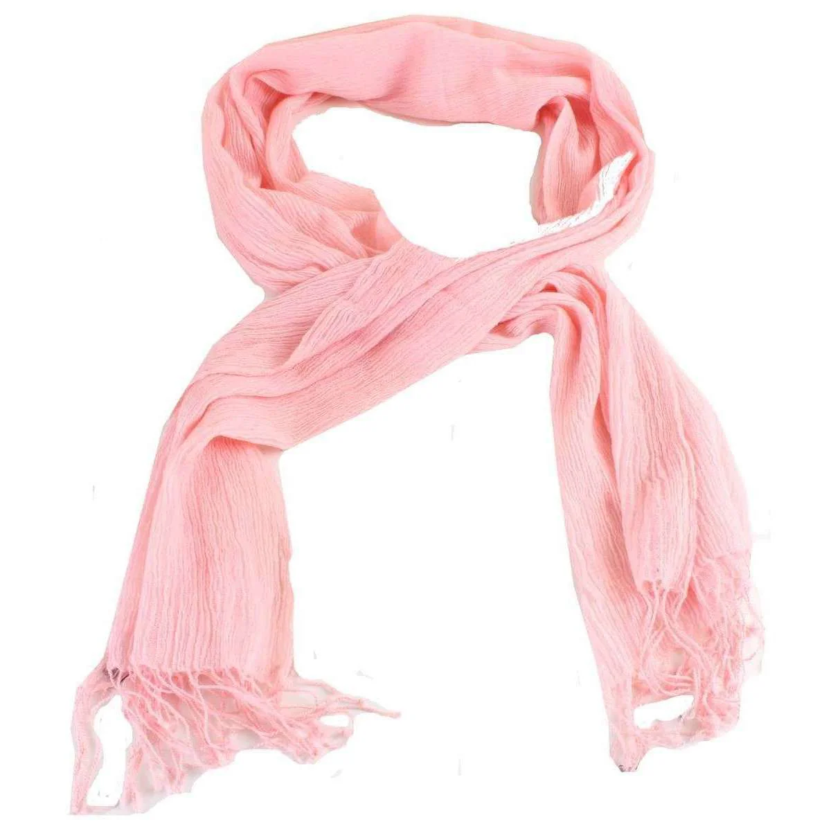 Bassin and Brown Gower Plain Textured Wool Scarf - Pink - Image 2