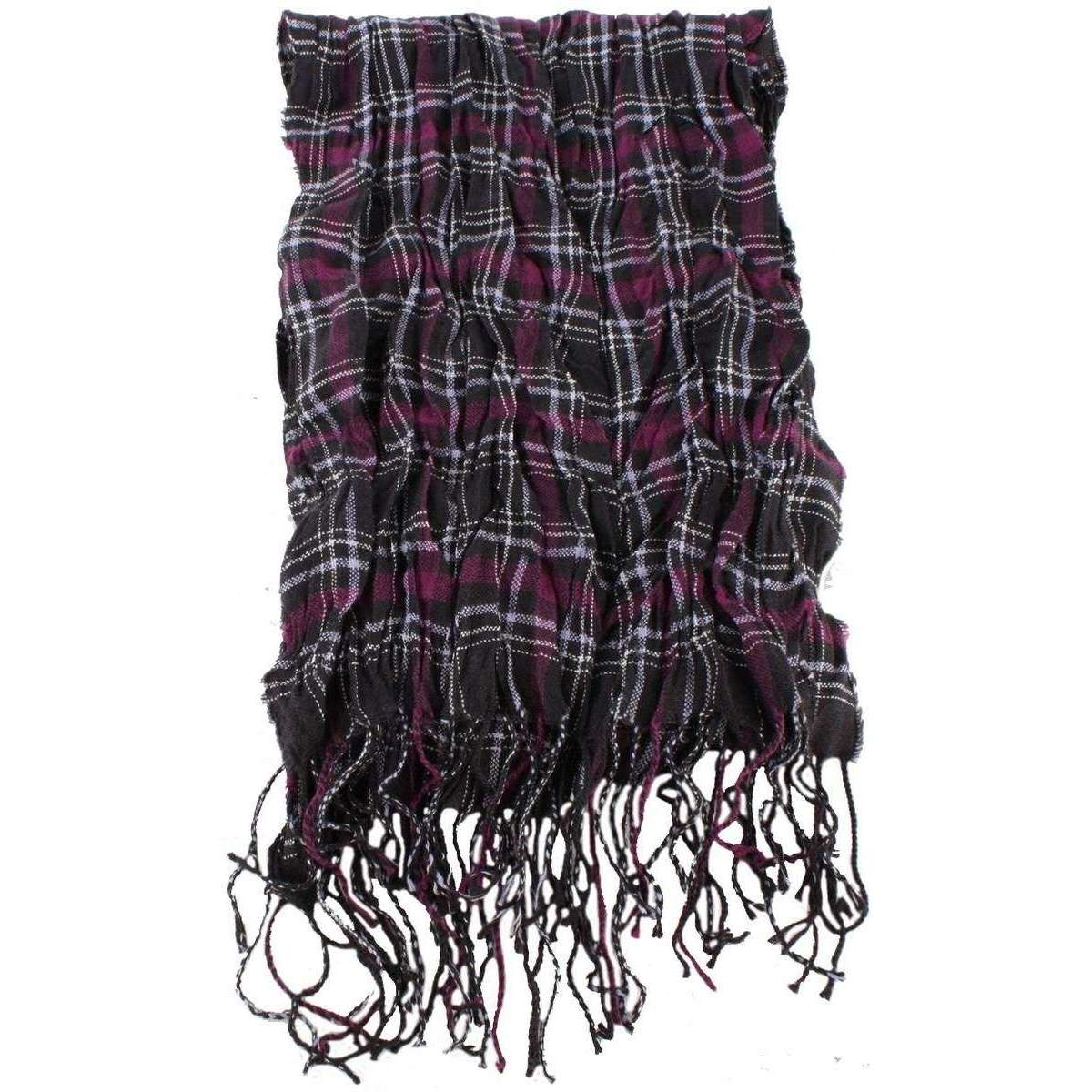 Bassin and Brown Grant Scrunched Scarf - Black/Purple - Image 3