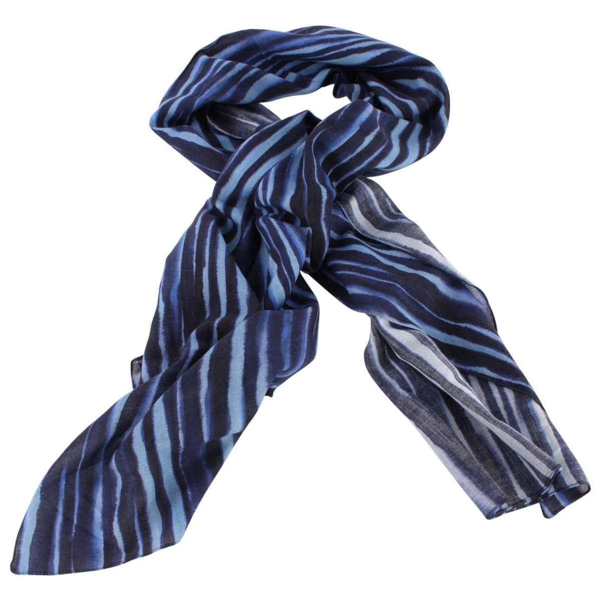Bassin and Brown Herbarium Abstract Cotton Scarf - Blue/Lilac/Sky - Image 2