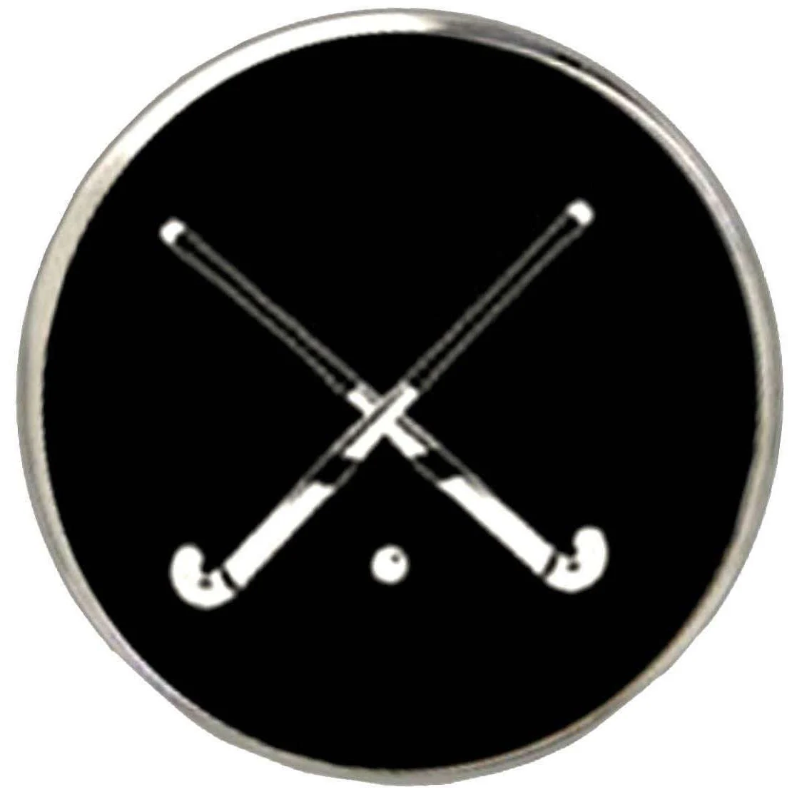 Bassin and Brown Hockey Sticks Cufflinks - Black/White - Image 3