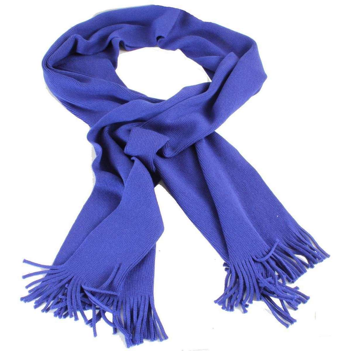 Bassin and Brown Hone Plain Wool Scarf - Blue - Image 2
