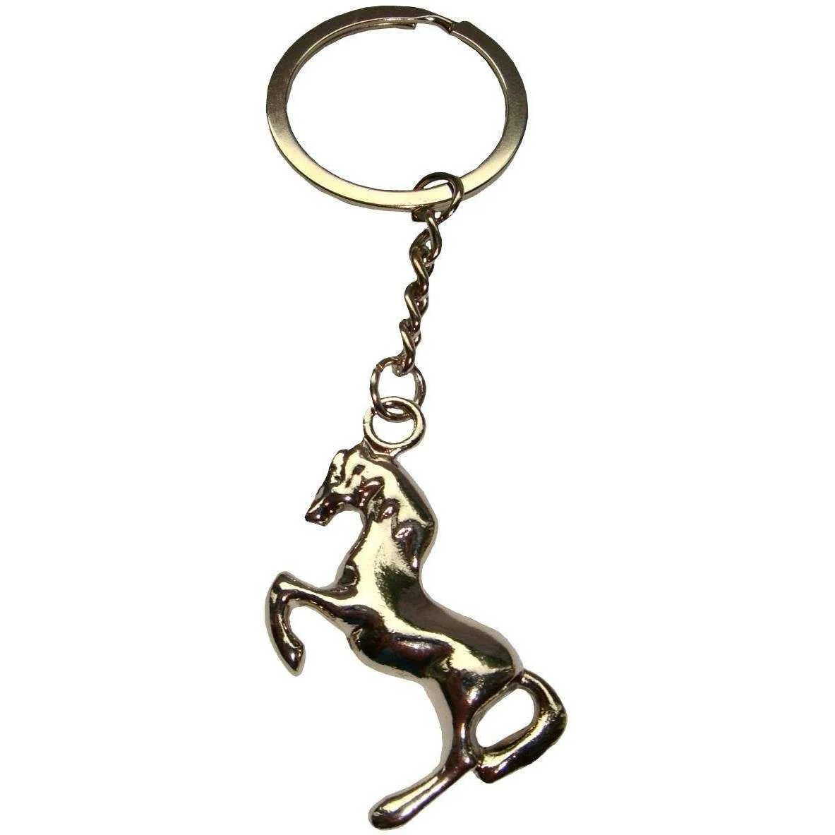 Bassin and Brown Horse Key Ring - Silver - Image 2