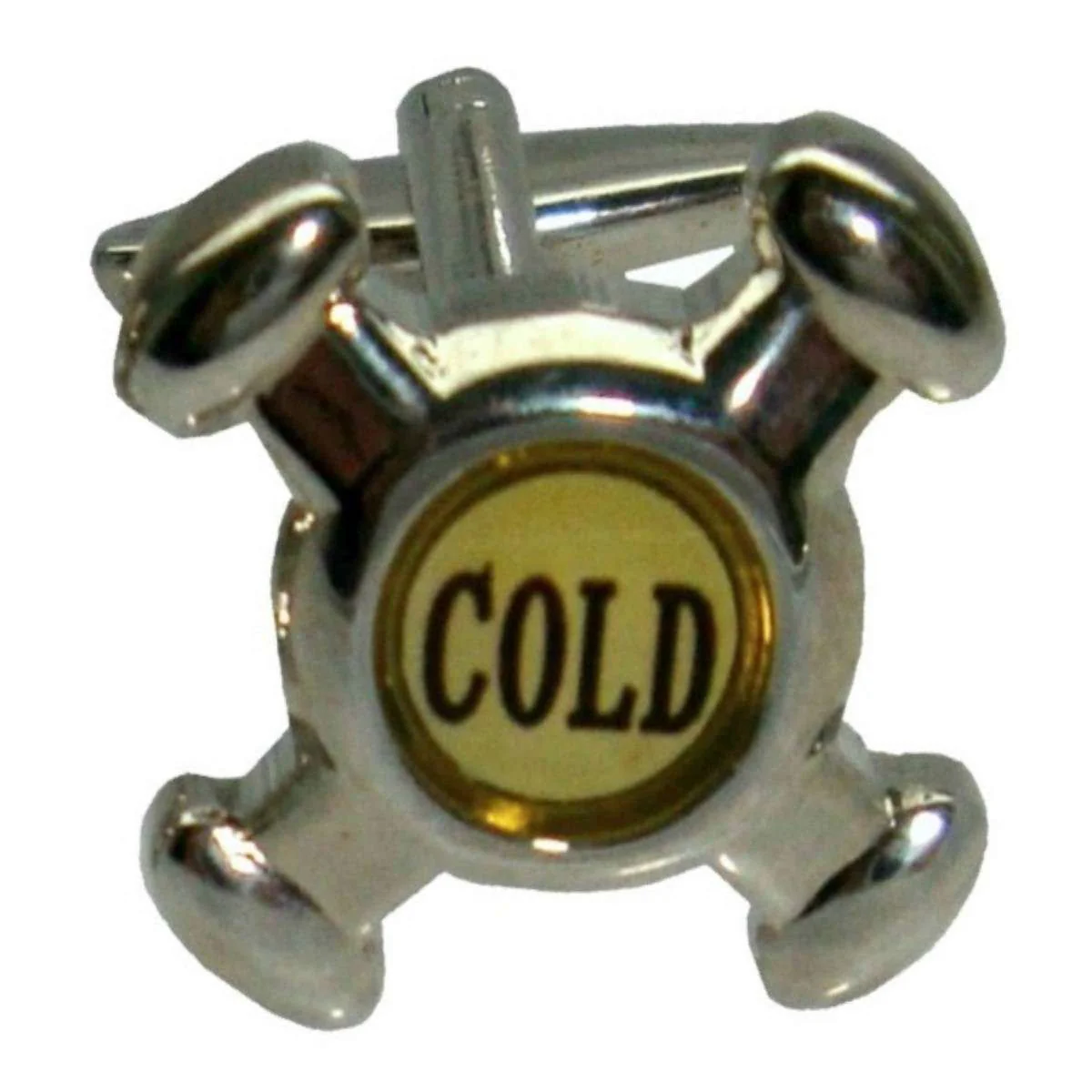 Bassin and Brown Hot and Cold Tap Cufflinks - Silver/Yellow - Image 4