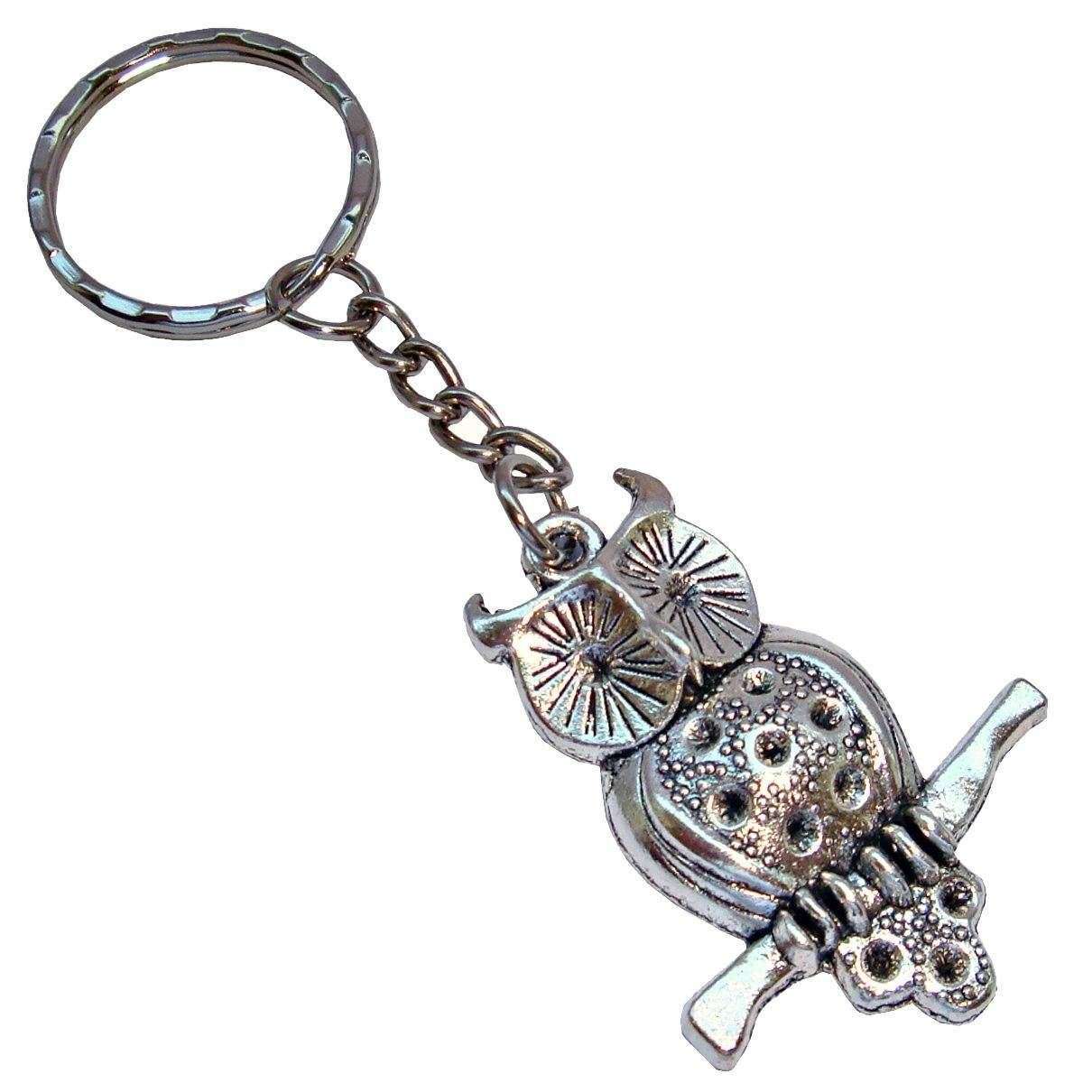 Bassin and Brown Owl Key Ring - Silver - Image 2