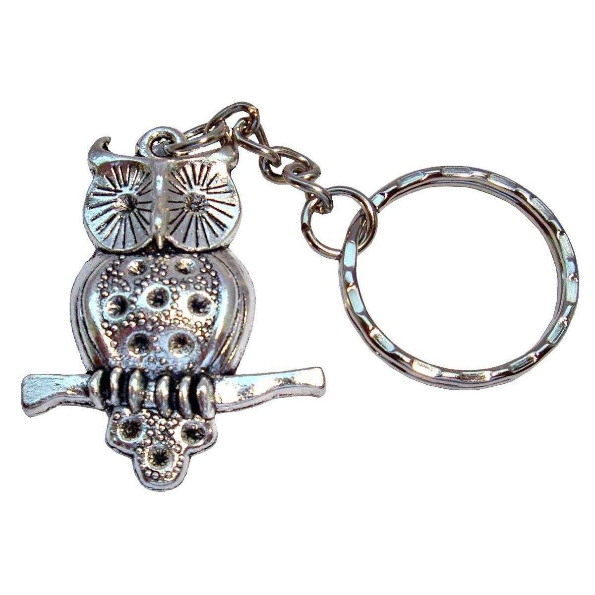 Bassin and Brown Owl Key Ring - Silver - Image 3
