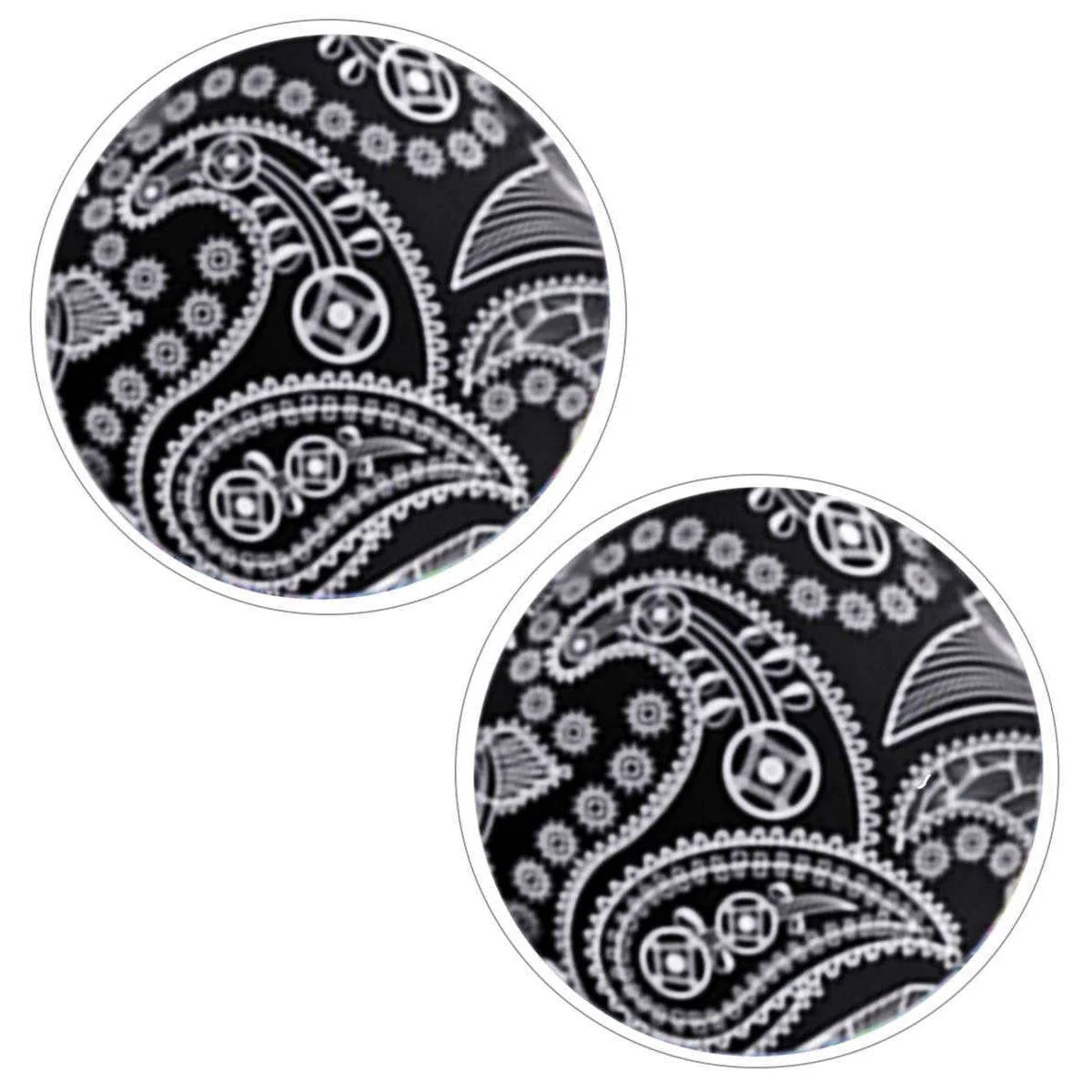 Bassin and Brown Paisley Cufflinks - Black/White - Image 3
