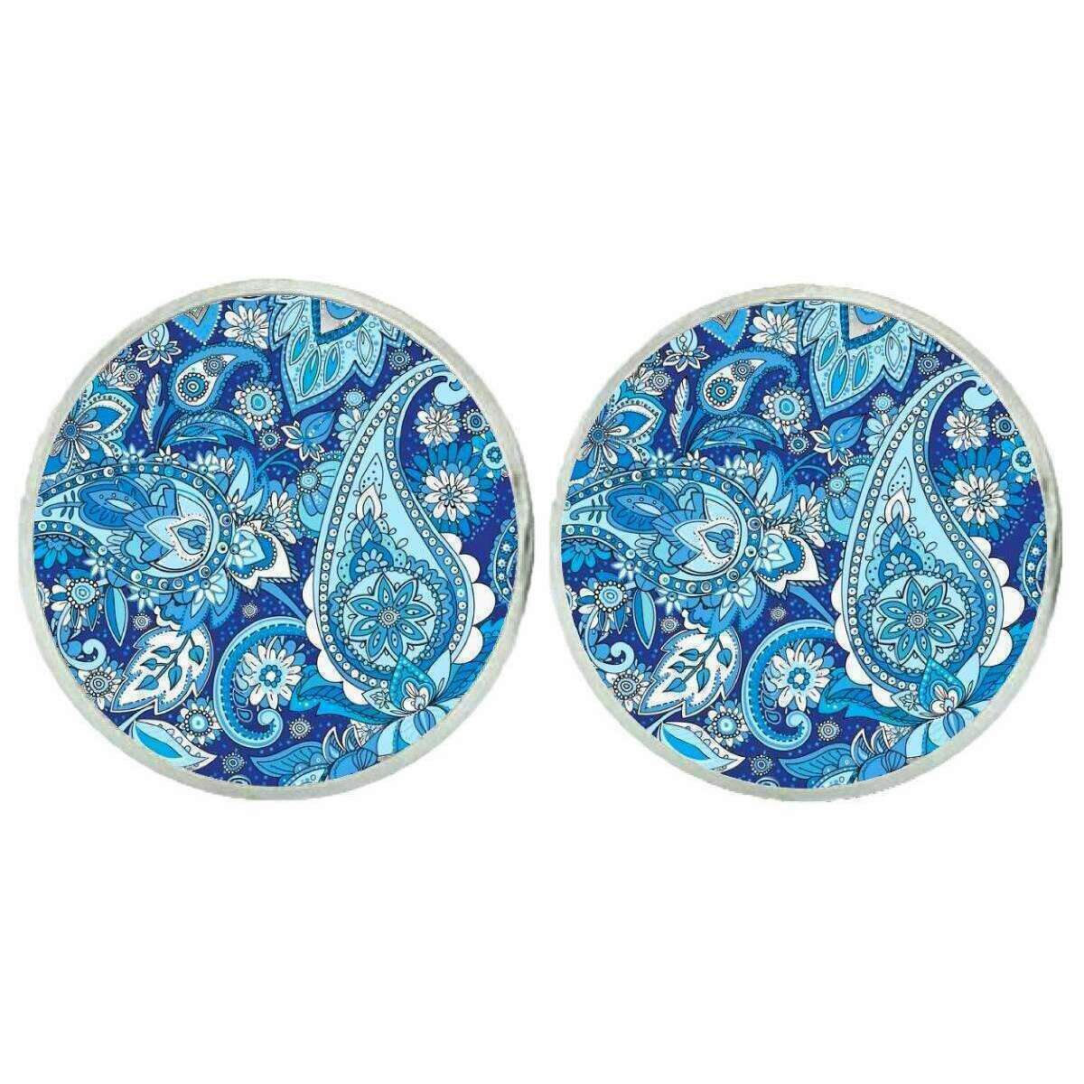 Bassin and Brown Paisley Cufflinks - Blue