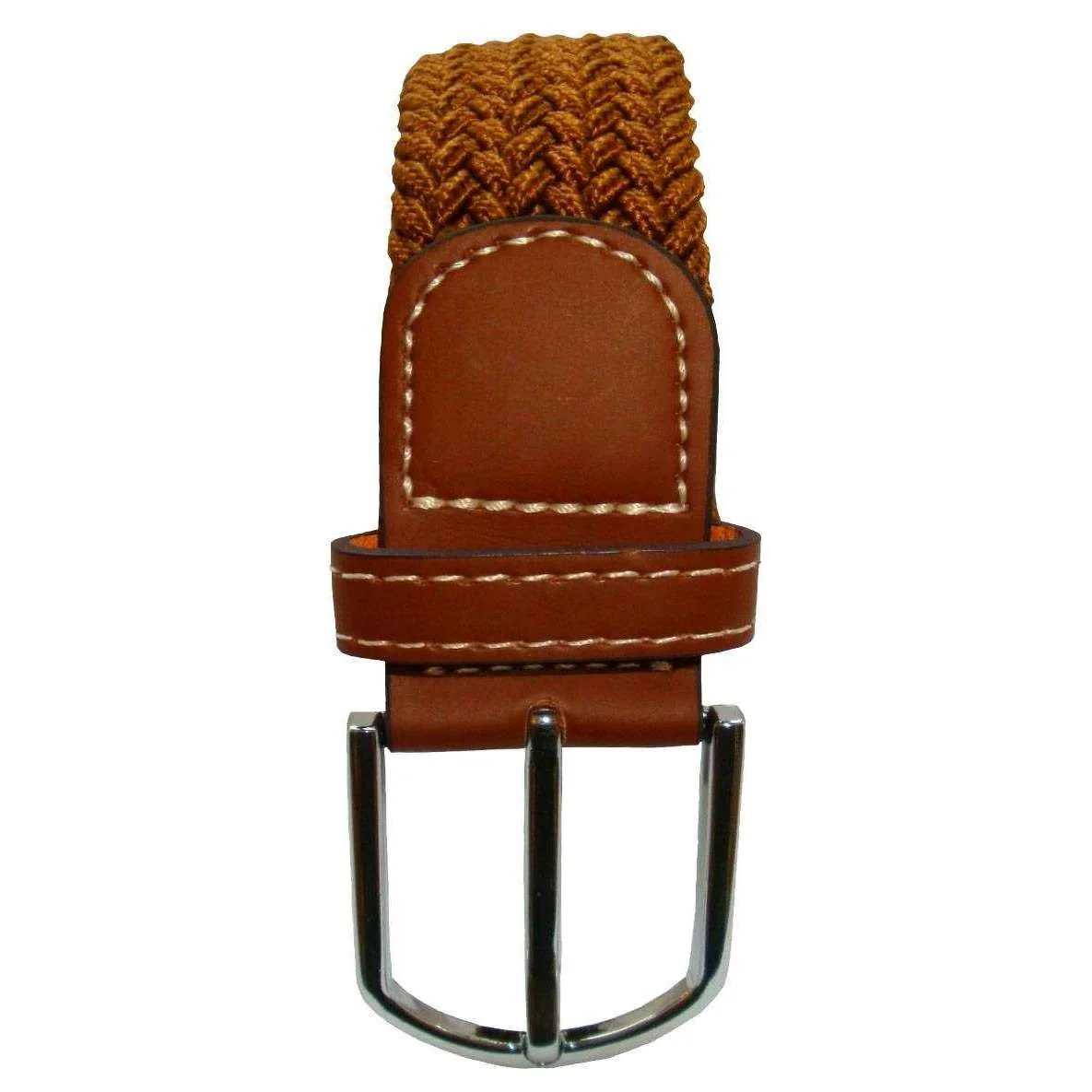 Bassin and Brown Plain Woven Belt - Bronze - Image 3