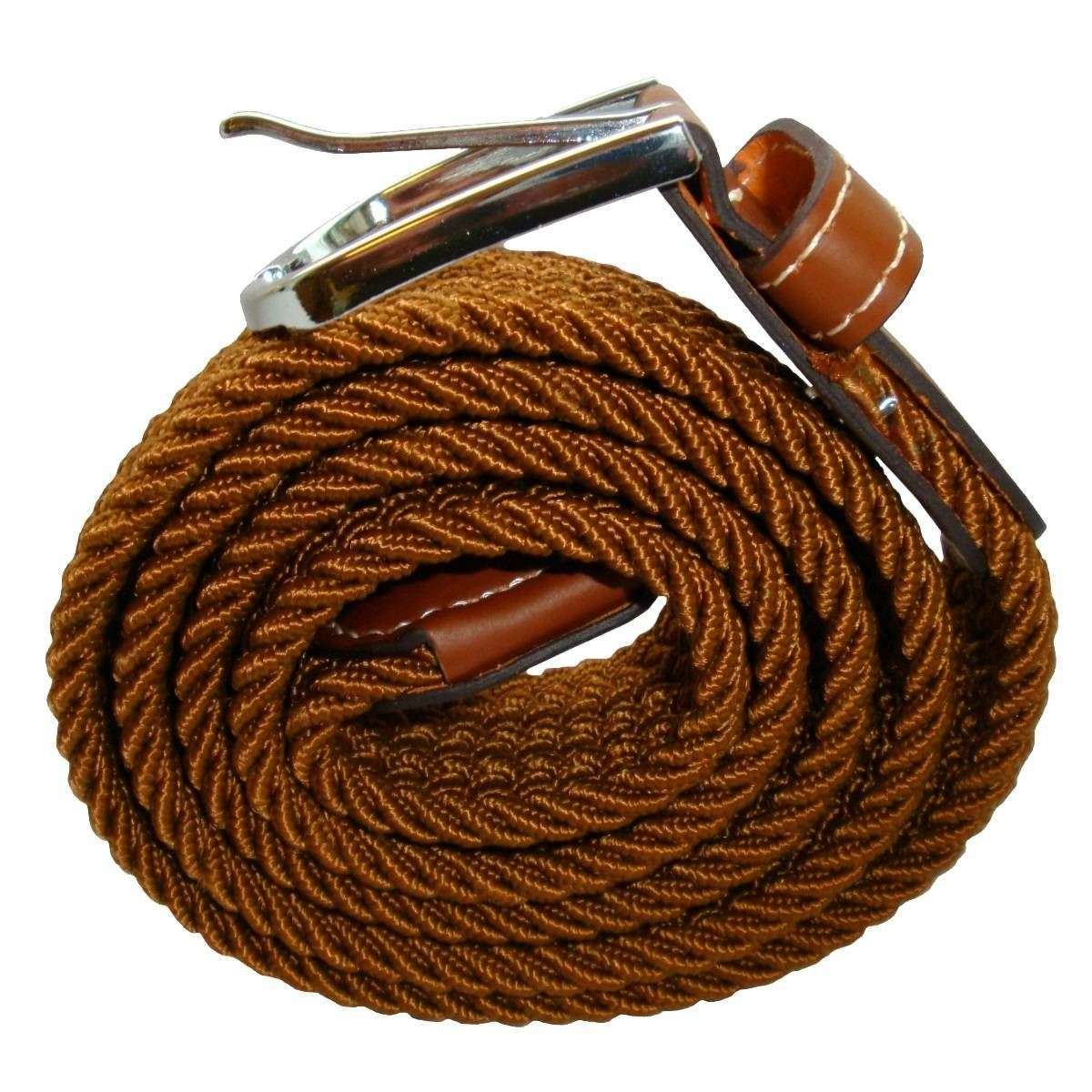Bassin and Brown Plain Woven Belt - Bronze - Image 4