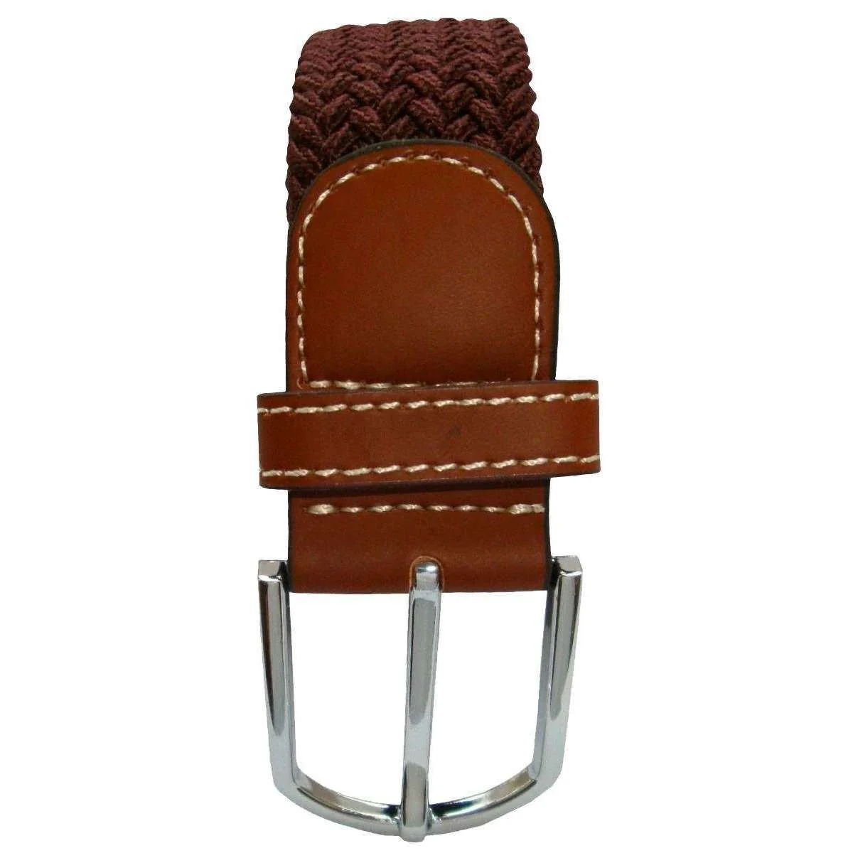 Bassin and Brown Plain Woven Belt - Brown - Image 3