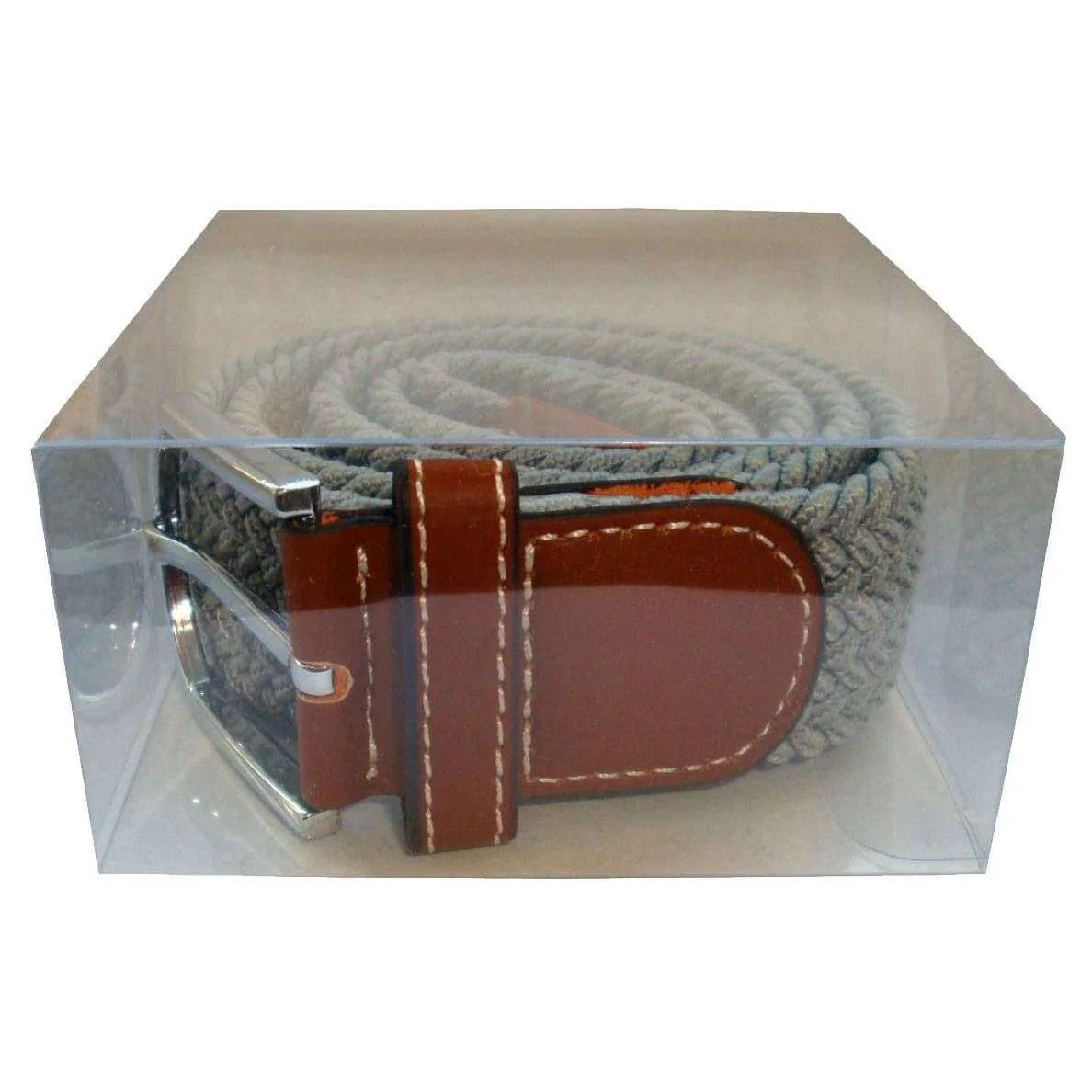 Bassin and Brown Plain Woven Belt - Light Grey - Image 6
