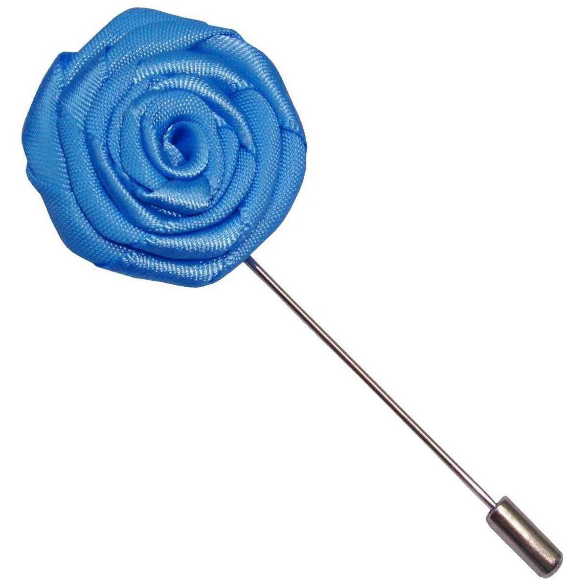 Bassin and Brown Rose Jacket Lapel Pin - Blue - Image 2