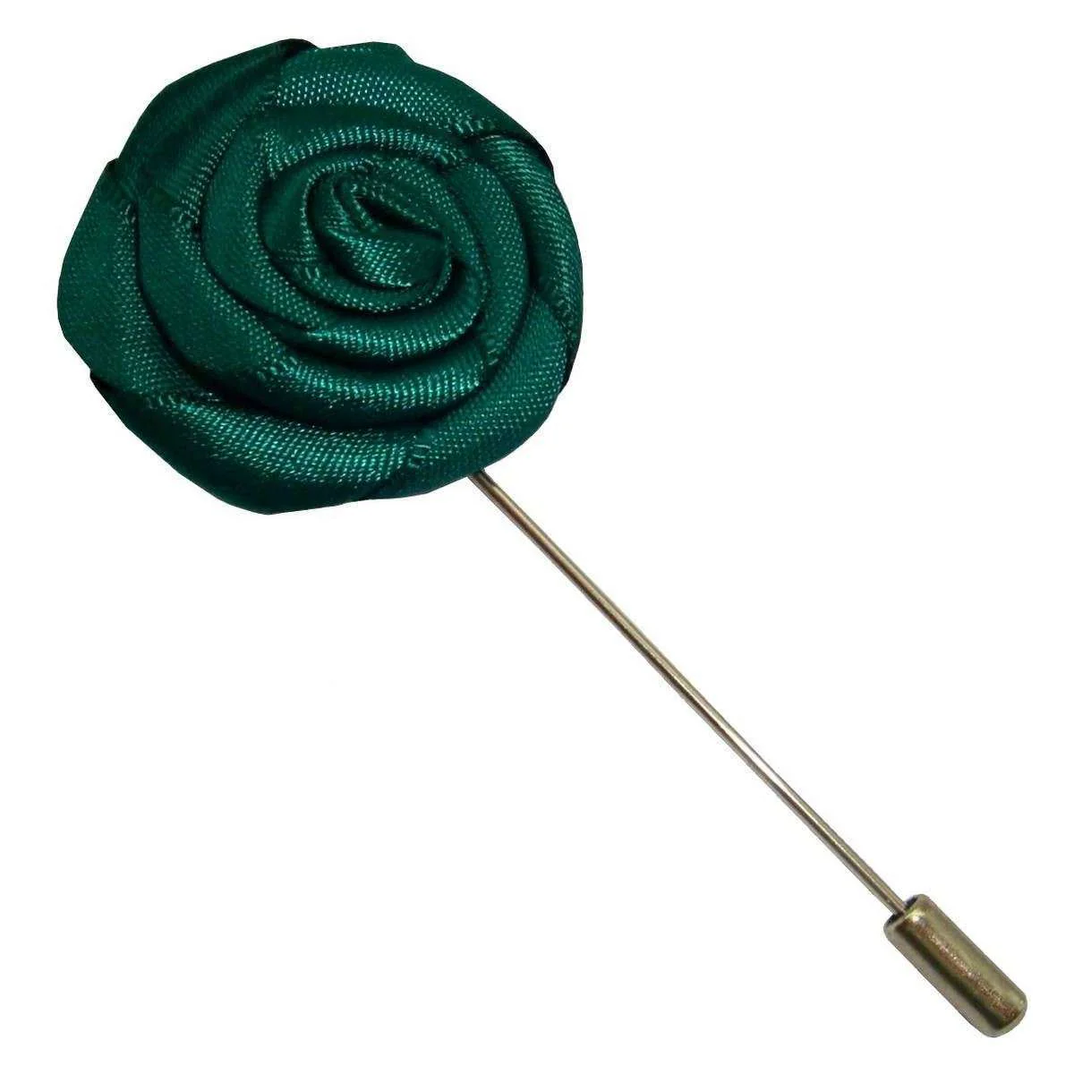 Bassin and Brown Rose Jacket Lapel Pin - Green - Image 2