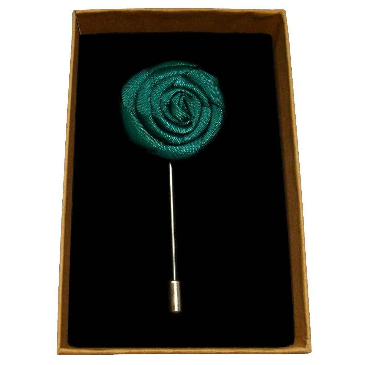 Bassin and Brown Rose Jacket Lapel Pin - Green - Image 4