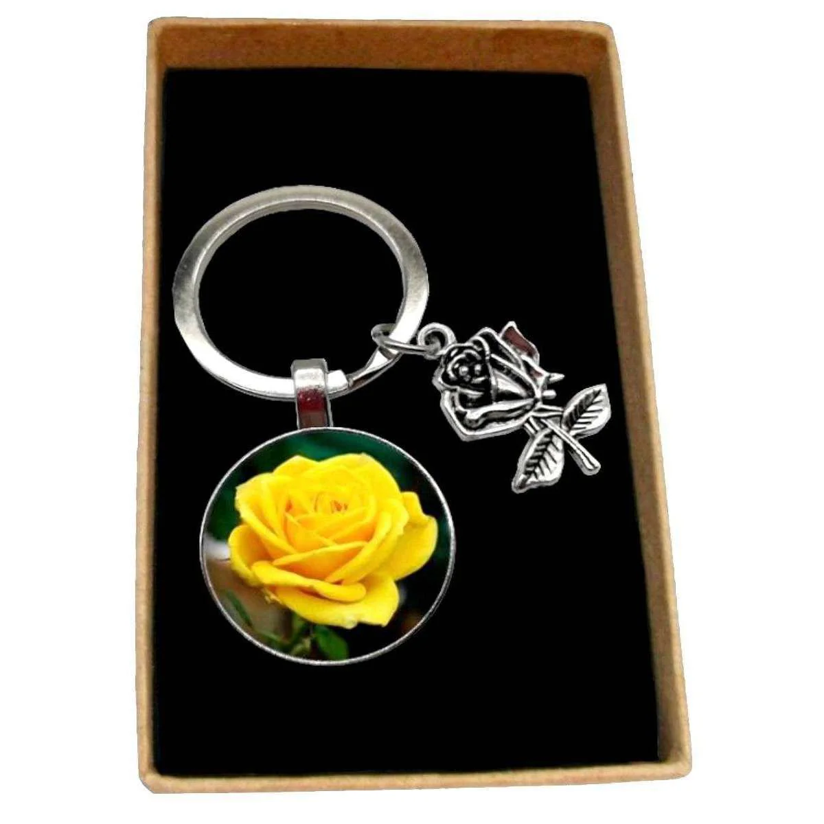 Bassin and Brown Rose Key Ring - Yellow - Image 4