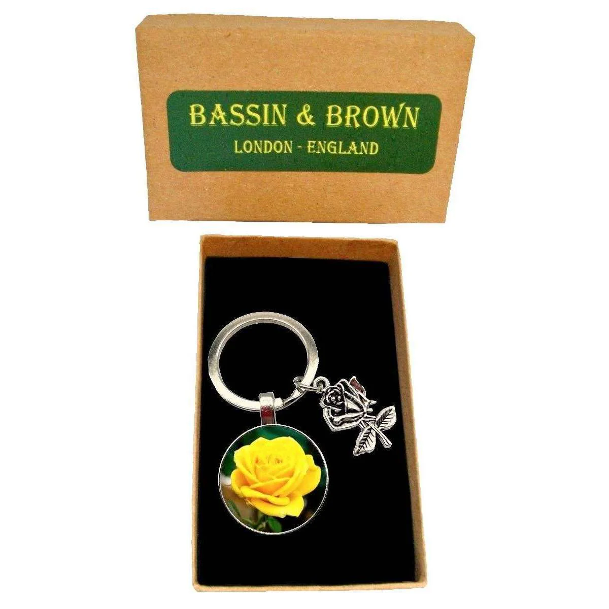 Bassin and Brown Rose Key Ring - Yellow - Image 5