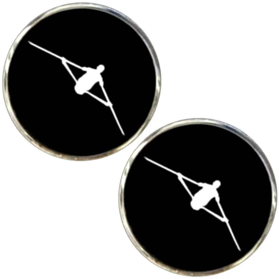Bassin and Brown Rower Cufflinks - Black/White - Image 2