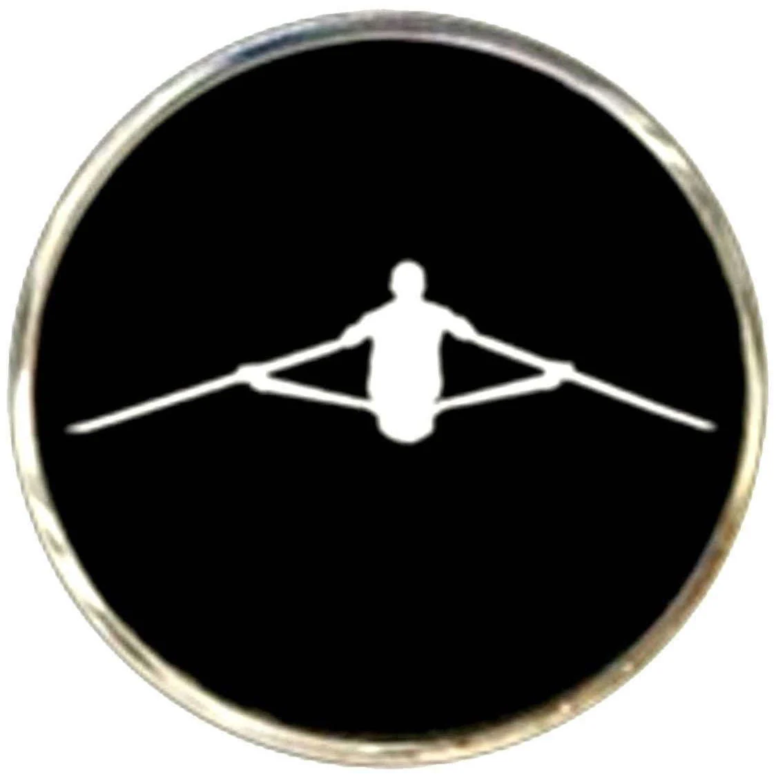 Bassin and Brown Rower Cufflinks - Black/White - Image 4