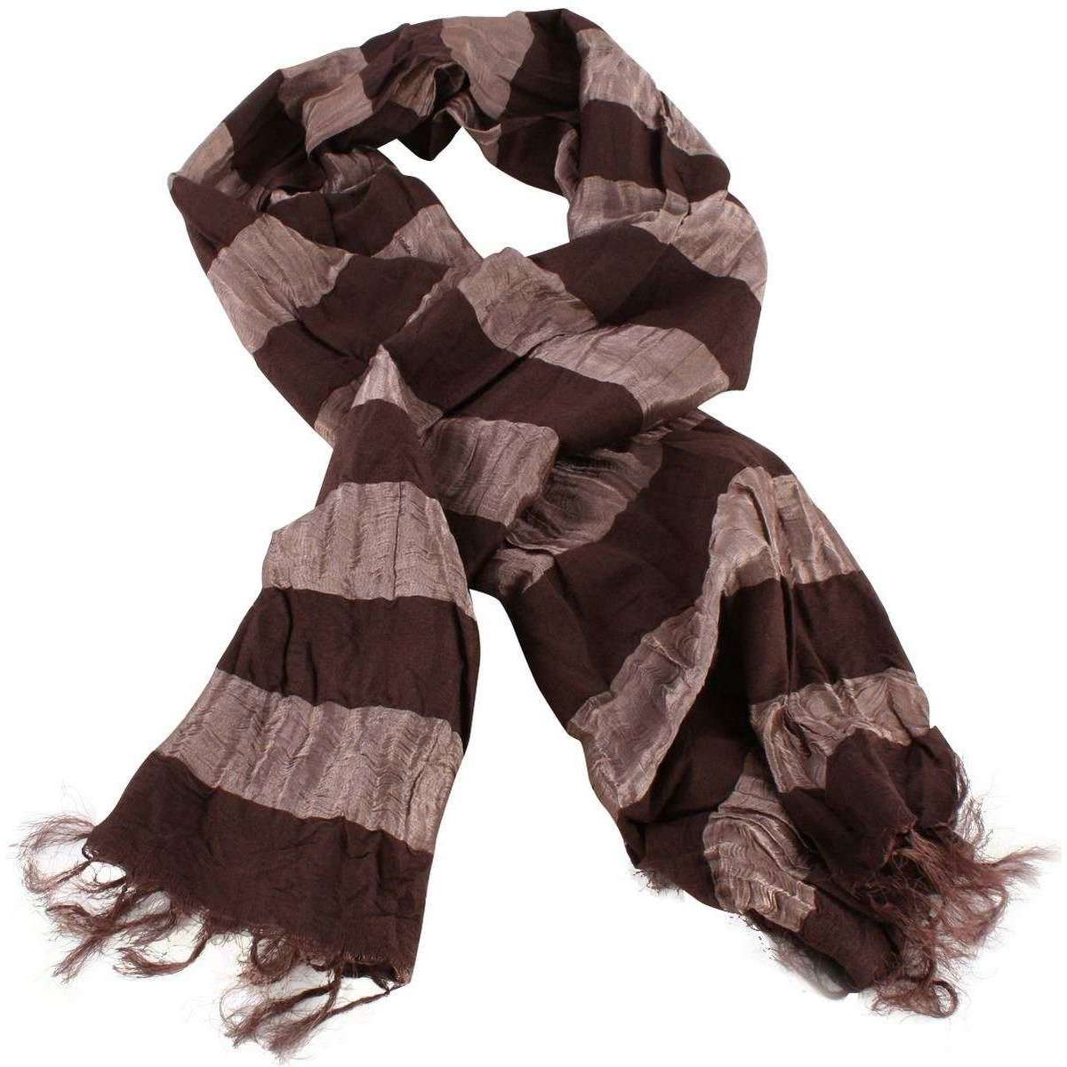 Bassin and Brown Sarracenia Hori Striped Scarf - Bronze/Brown - Image 2