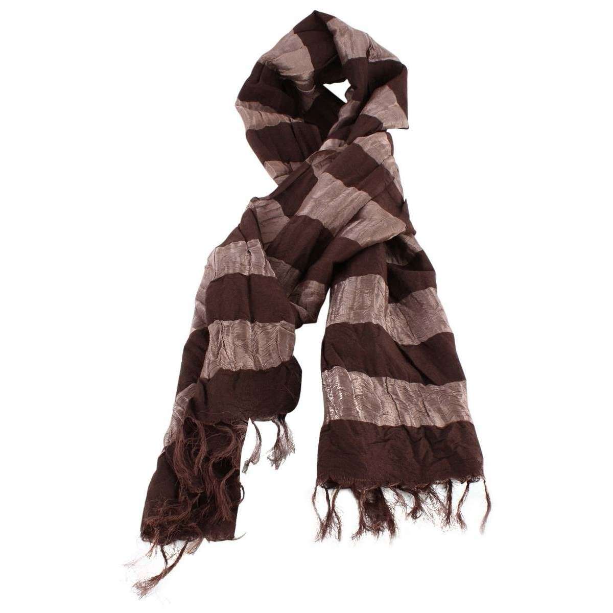 Bassin and Brown Sarracenia Hori Striped Scarf - Bronze/Brown - Image 4