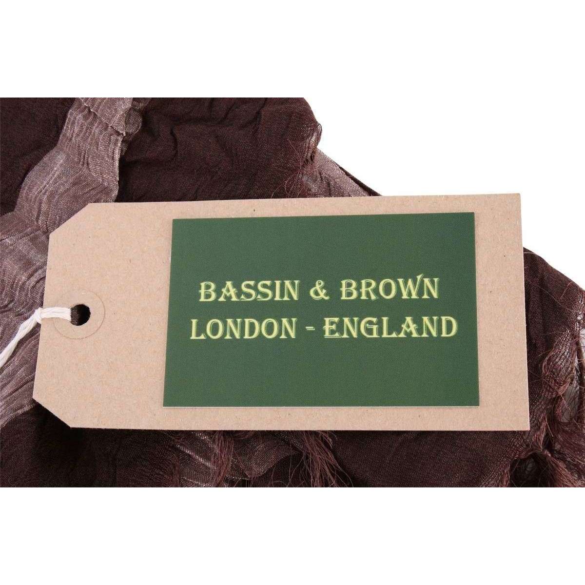 Bassin and Brown Sarracenia Hori Striped Scarf - Bronze/Brown - Image 5