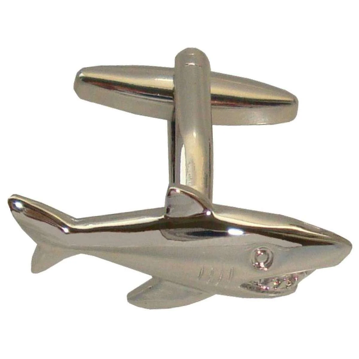 Bassin and Brown Shark Cufflinks - Silver - Image 2