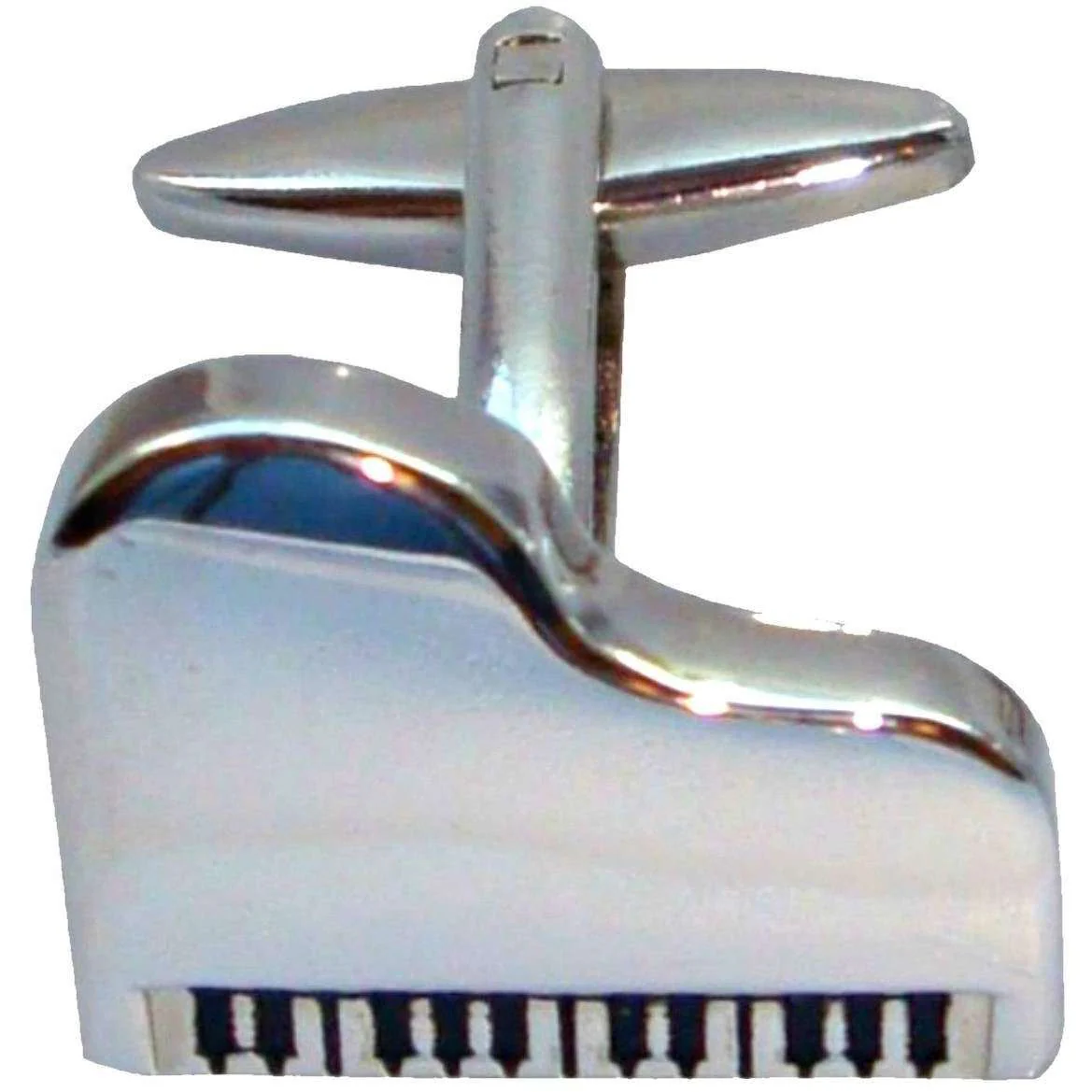 Bassin and Brown Silver Piano Cufflinks - Silver - Image 3