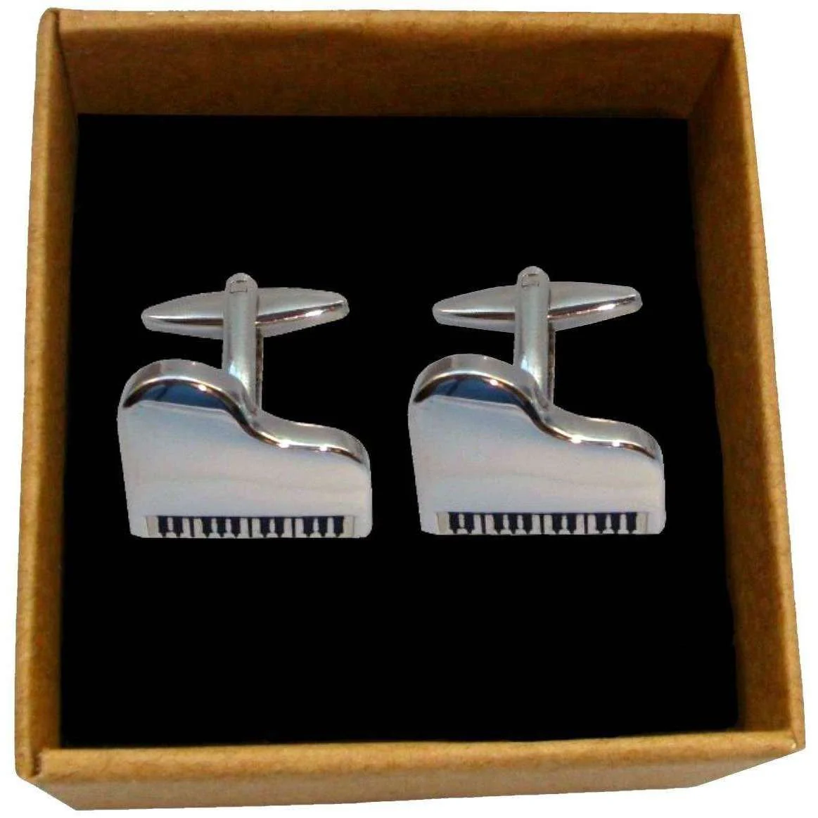 Bassin and Brown Silver Piano Cufflinks - Silver - Image 4
