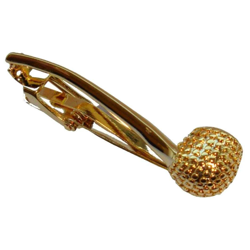 Bassin and Brown Smoking Pipe Tie Bar - Gold - Image 3