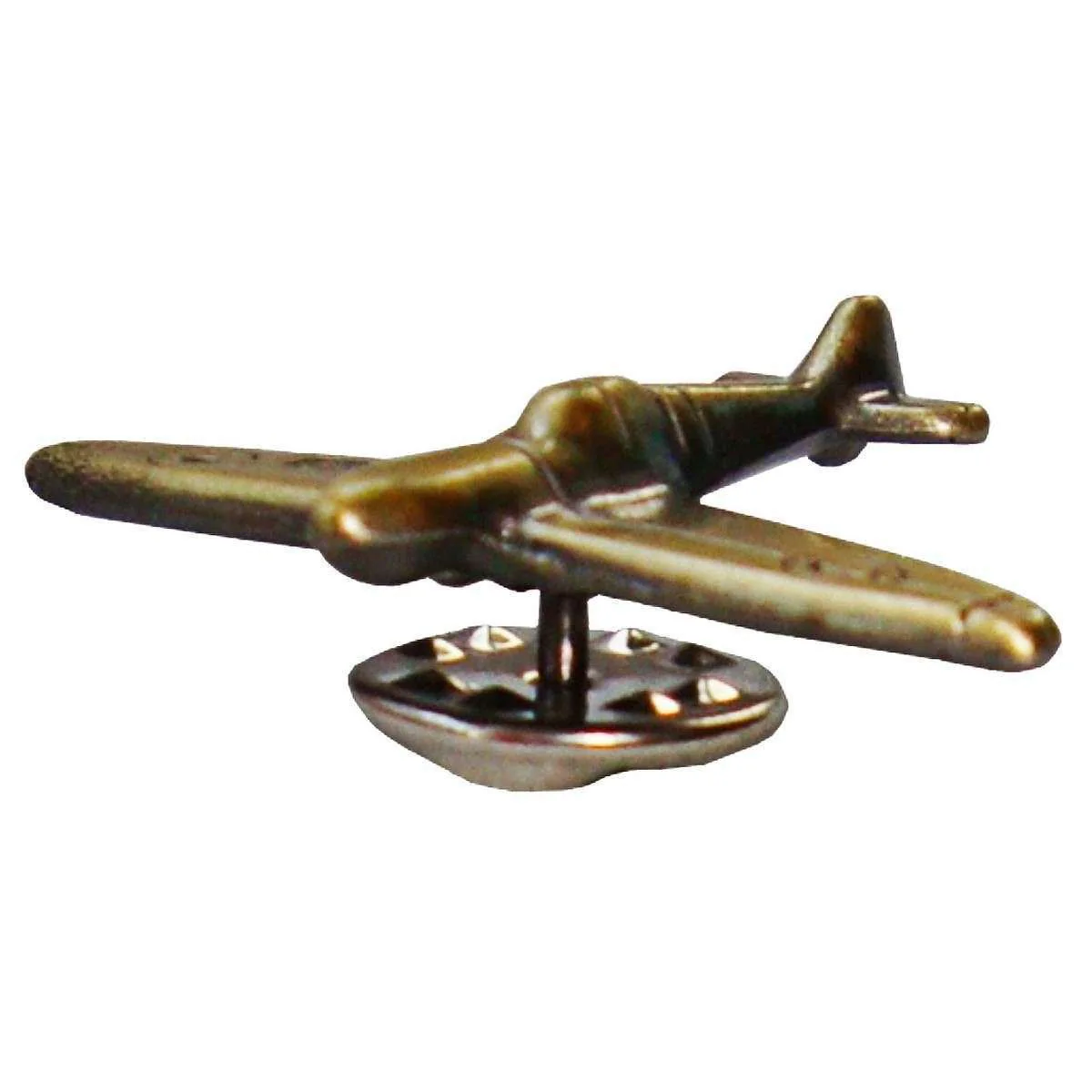 Bassin and Brown Spitfire Airplane Lapel Pin - Antique Bronze - Image 3
