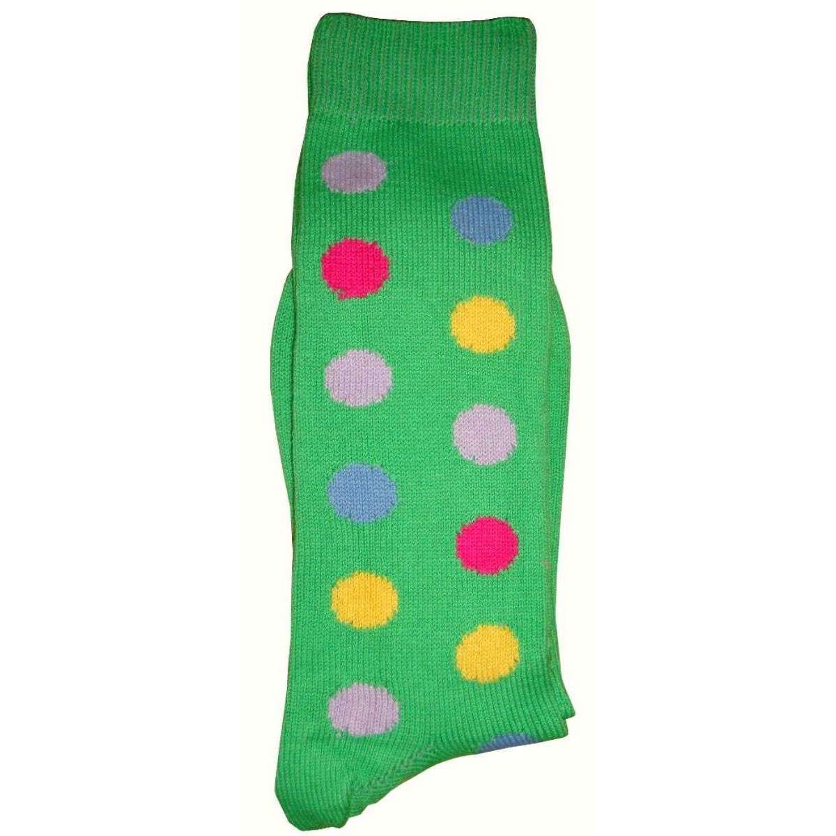 Bassin and Brown Spotted Midcalf Socks - Green/Multi-colour - Image 3