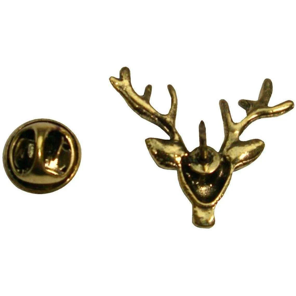 Bassin and Brown Stag Lapel Pin - Vintage Bronze - Image 2