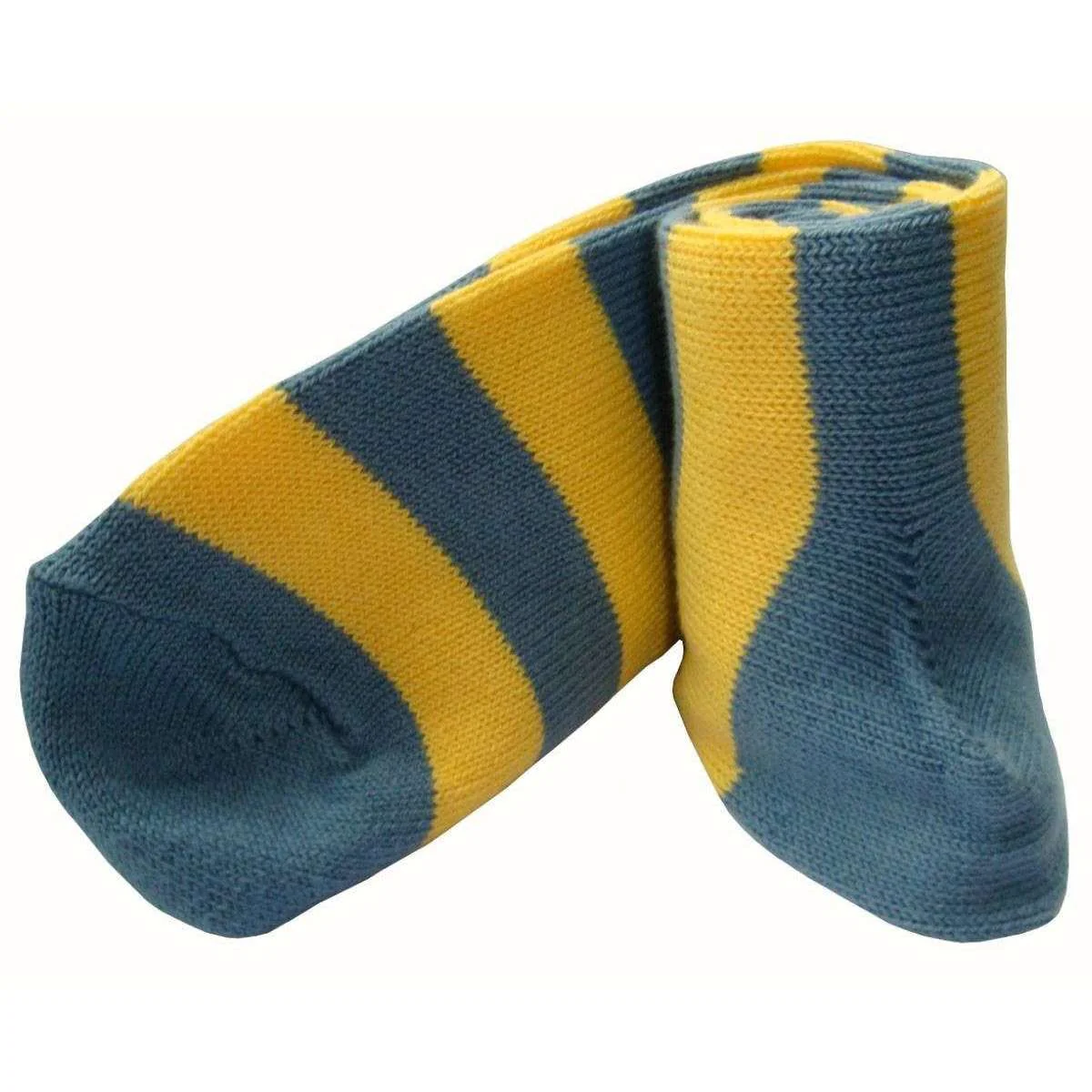Bassin and Brown Striped Midcalf Socks - Yellow/Grey - Image 4