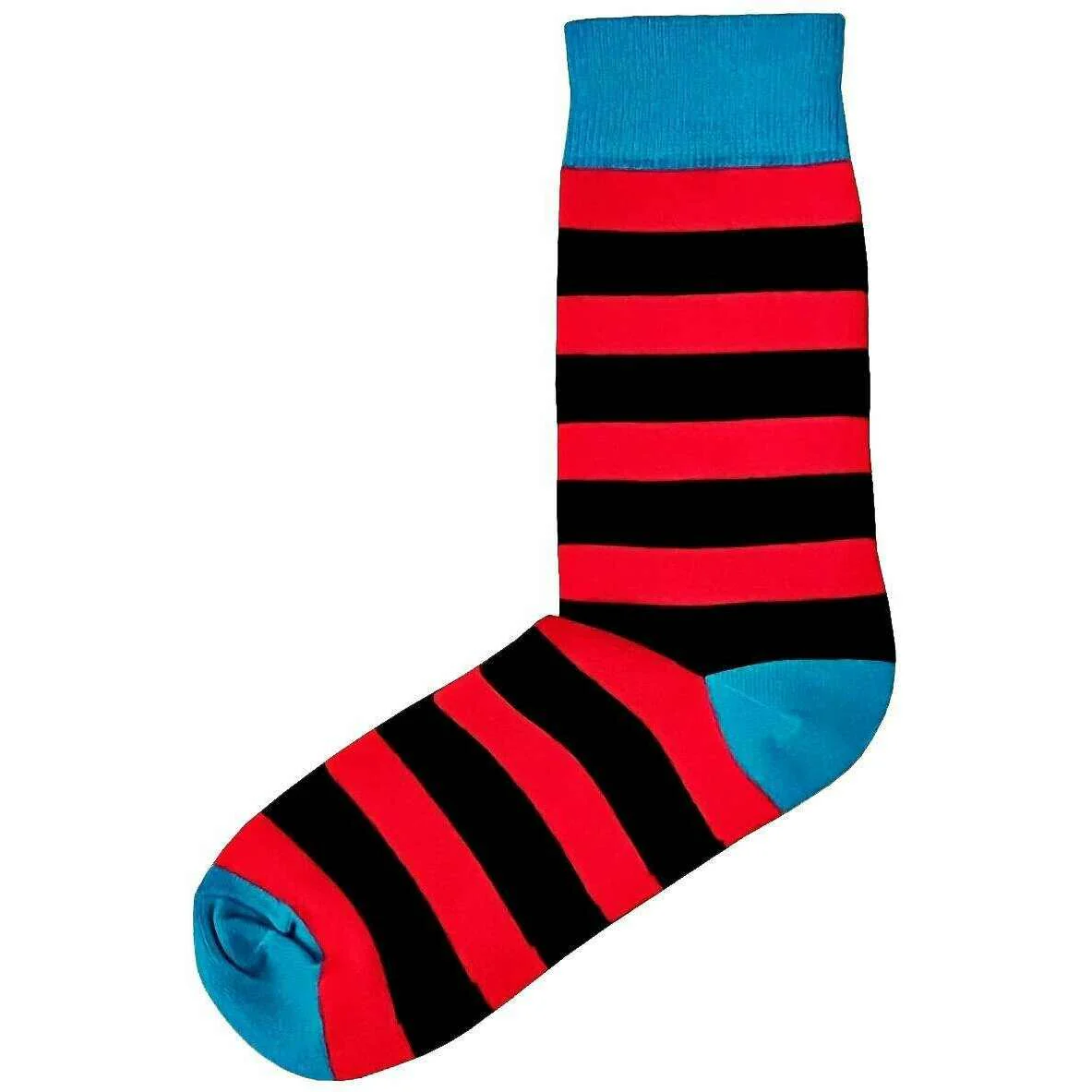Bassin and Brown Tathame Hooped Striped Socks - Red/Black/Blue
