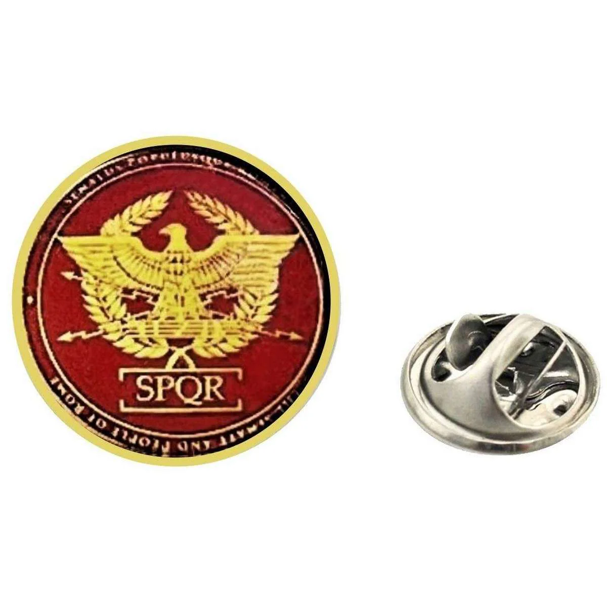Bassin and Brown The Senate and People of Rome Lapel Pin - Wine/Gold - Image 2