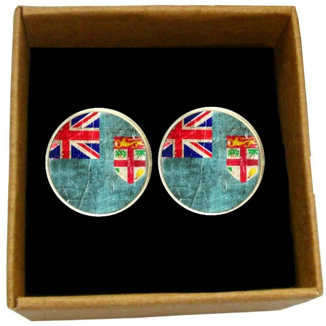 Bassin and Brown Union and St George Faded Flag Cufflinks - Red/White/Blue - Image 5