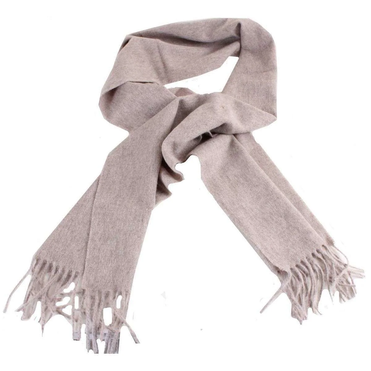 Bassin and Brown Veal Plain Wool Scarf - Beige - Image 2