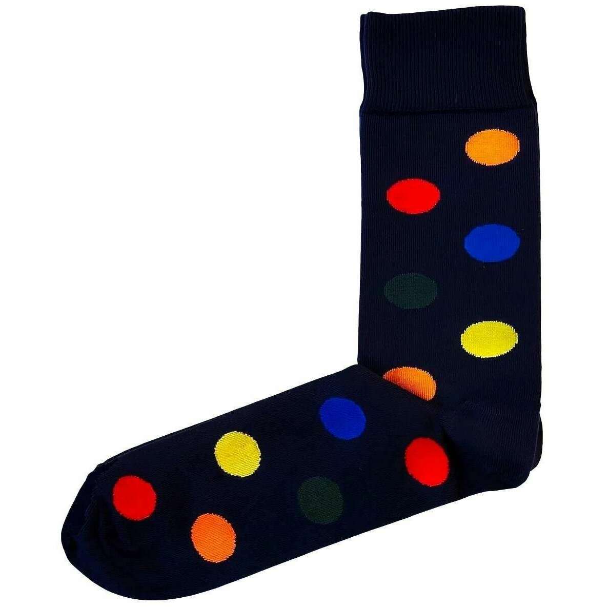 Bassin and Brown Vernon Spotted Socks - Navy