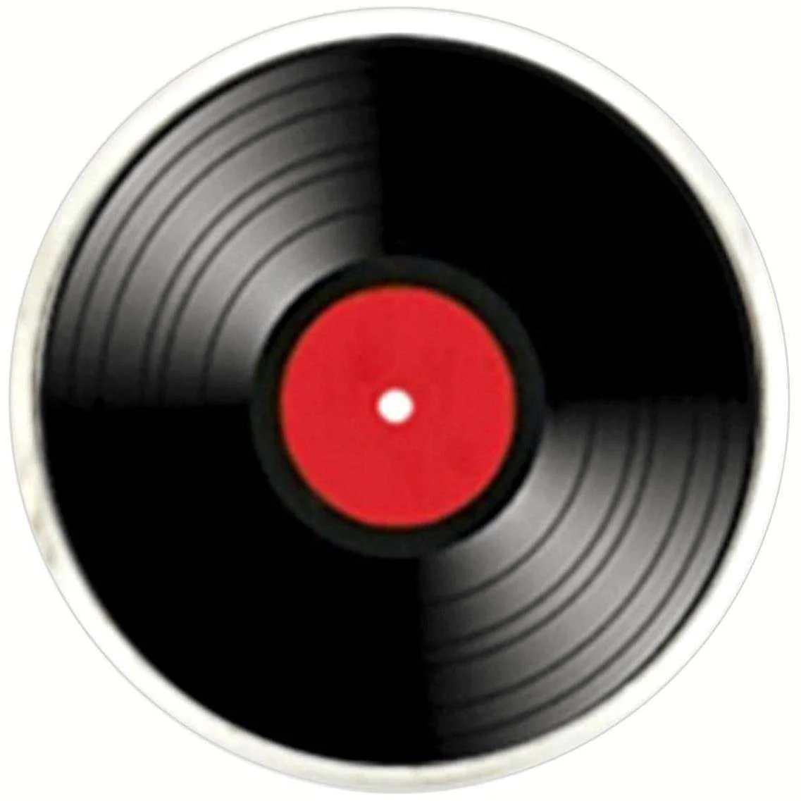 Bassin and Brown Vinyl Disc Cufflinks - Red/Black - Image 4