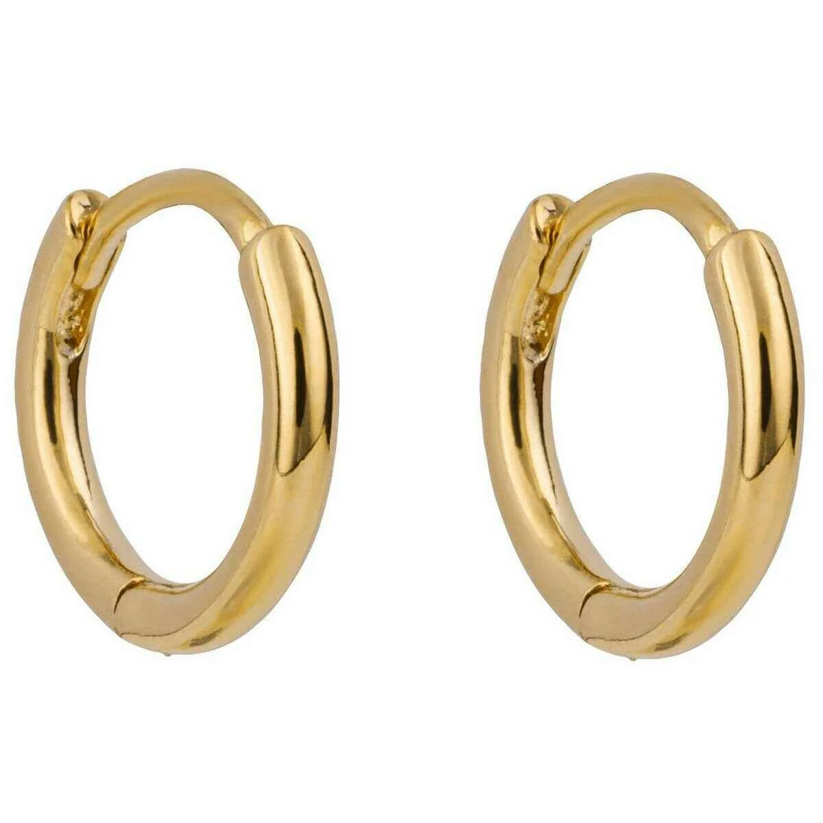 Beginnings 12mm Plain Hoop Earrings - Gold