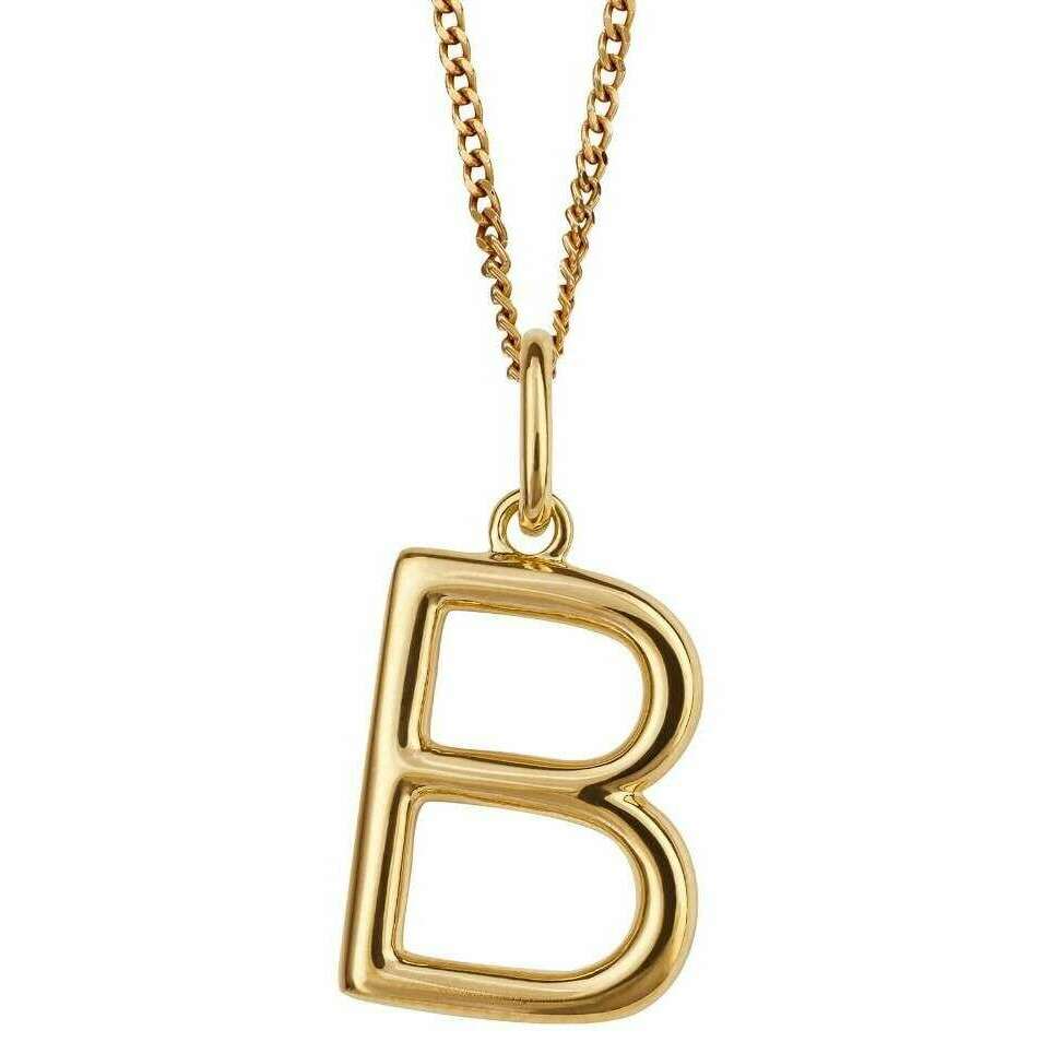Beginnings B Initial Pendant - Gold